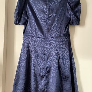 AQUA | BLUE LEOPARD PRINT DRESS